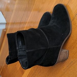 New Lucky Brand Jicole Womens Suede Slip On Ankle Boots,